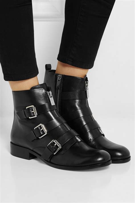 michael kors ankle buckle boots|Michael Kors adjustable buckle boots.